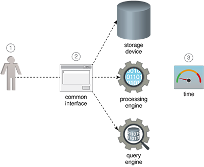 Centralized Access Management: Functionality is added to the Big Data platform that enables specifying polices for different resources within the Big Data platform via a central interface. When a user accesses a resource, such as the distributed file system, the corresponding policy defined for that resource is checked, and access is granted or denied based on the permissions set in the policy.